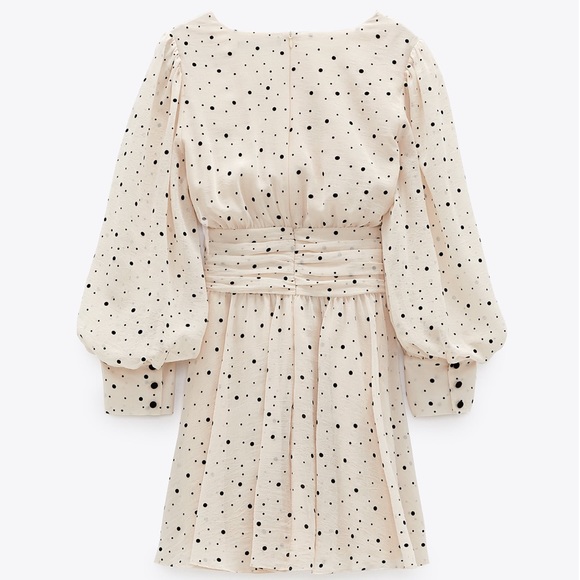 NWT ZARA Micro Dot Mini Dress XS Blogger Fav - Picture 5 of 6